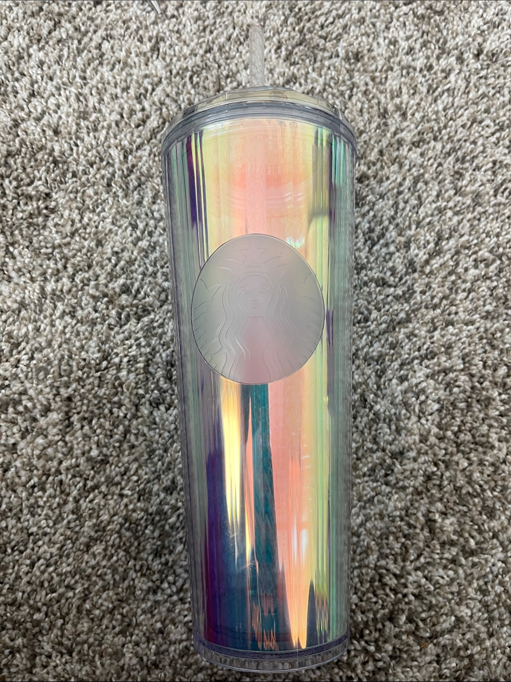 Starbucks Iridescent Rainbow Travel Cup - Holographic Finish